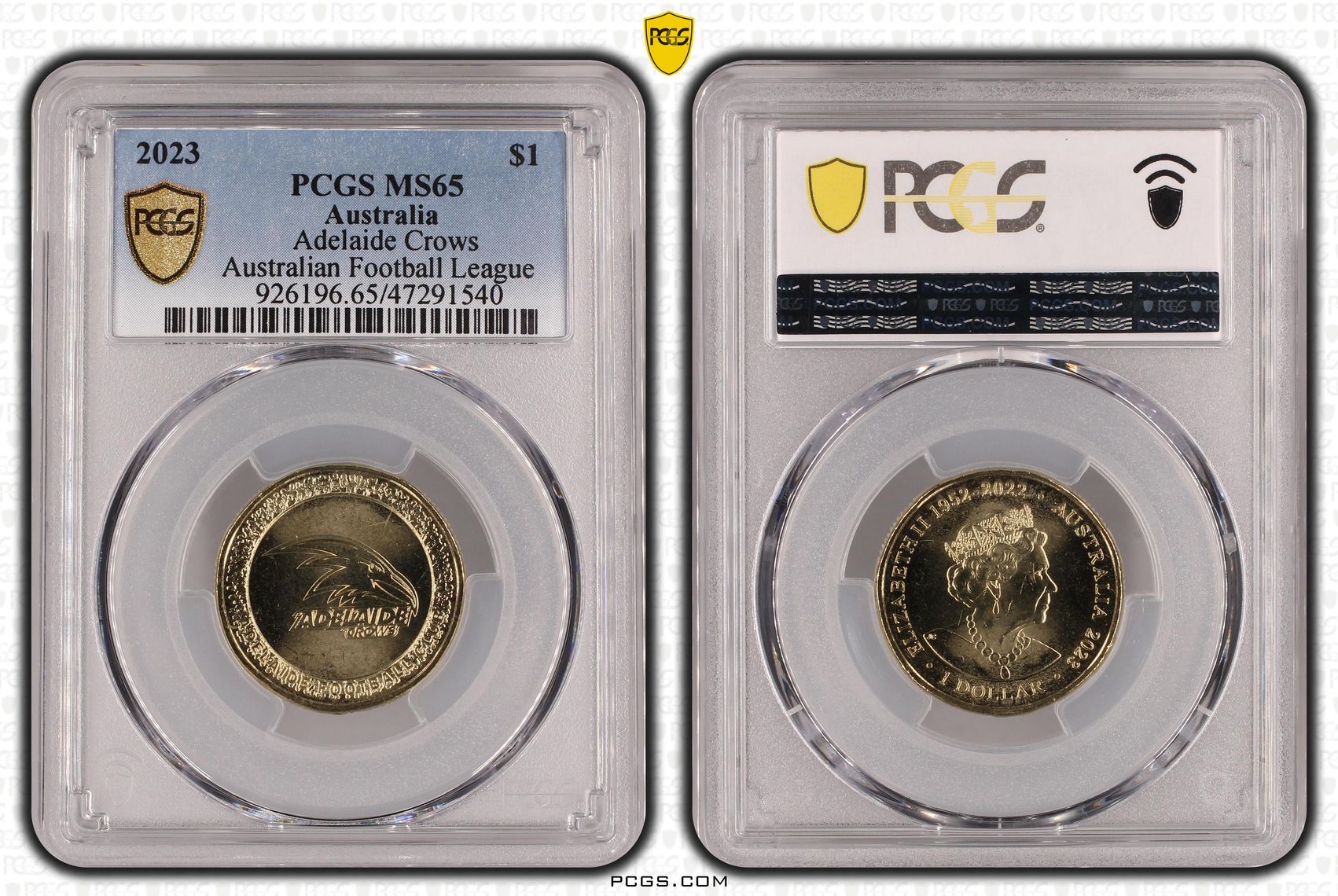 AFL- Adelaide Crows, One Dollar, 2023, PCGS MS 65