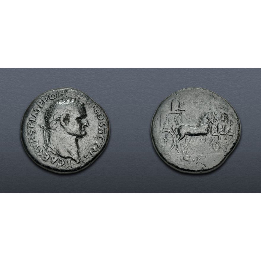 Titus. As Caesar, AD 69-79. Æ Sestertius (33.5mm, 24.04 g, 6h). “Judaea ...