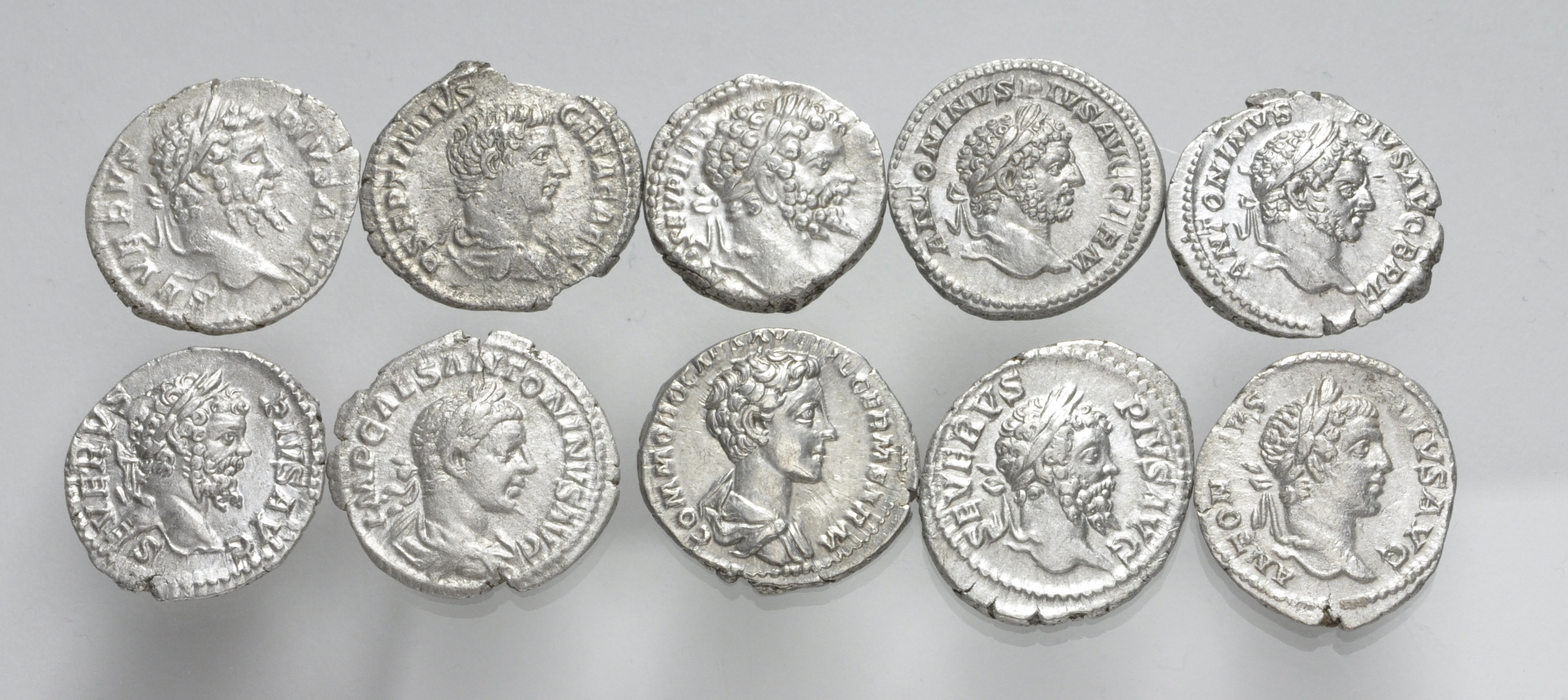 ROMAN. Imperial. Lot of ten (10) Severan AR Denarii. | Classical ...