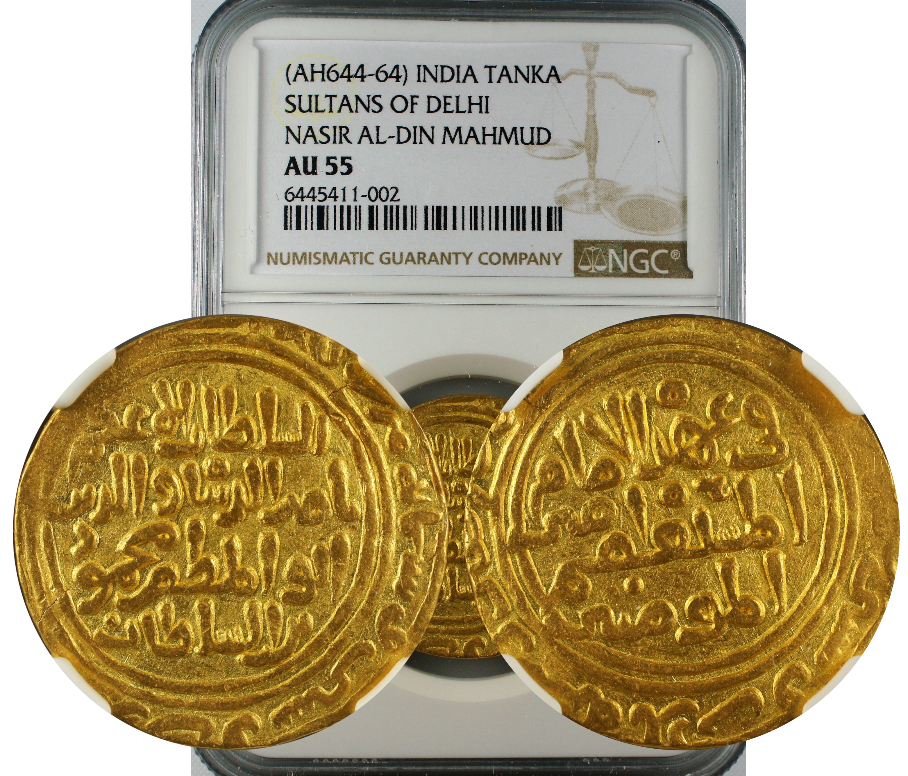 AH 644-64 INDIA TANKA SULTANS OF DELHI NASIR AL-DIN MAHMUD AU55