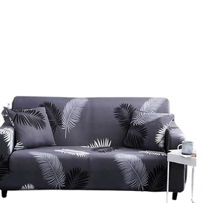 Couch Covers Stretch Material Dark Grey Palm 140 cm Dark grey palm 185 cm|