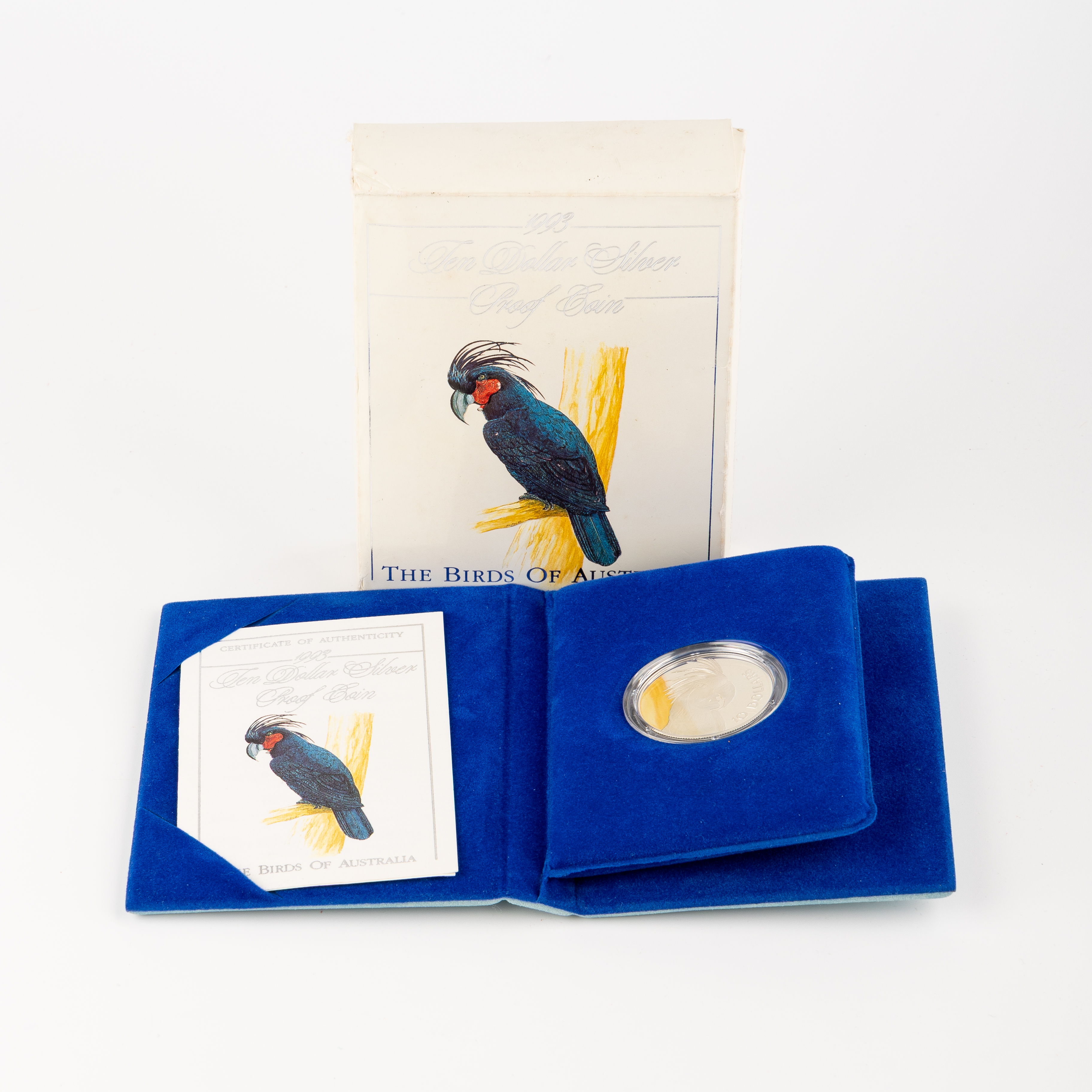 Birds of Australia Silver Proof Coin - Palm Cockatoo, Ten Dollars, 1993, PCGS