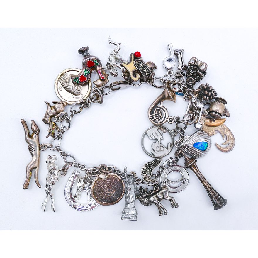 Box Sterling Charm Bracelet