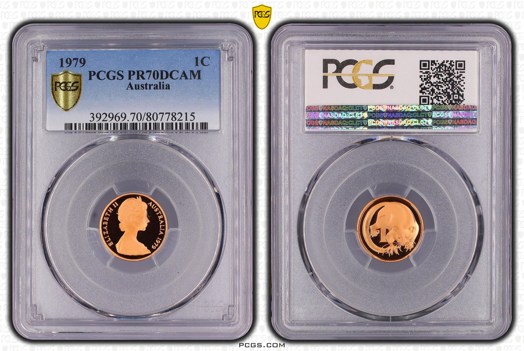 8 · 1979 Australia One Cent, 1c PCGS - PR70DCAM POP 17/0 -215