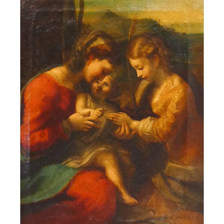 After Caravaggio 19th Cent. Italian School Oil