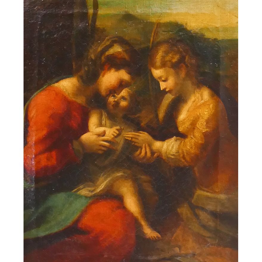 After Caravaggio 19th Cent. Italian School Oil