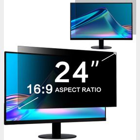 ZOEGAA 24 INCH COMPUTER PRIVACY SCREEN FILTER, FOR 16:9 WIDESCREEN COMPUTER MONITOR 20.9"X11.8", REMOVABLE COMPUTER SCREEN PRIVACY
