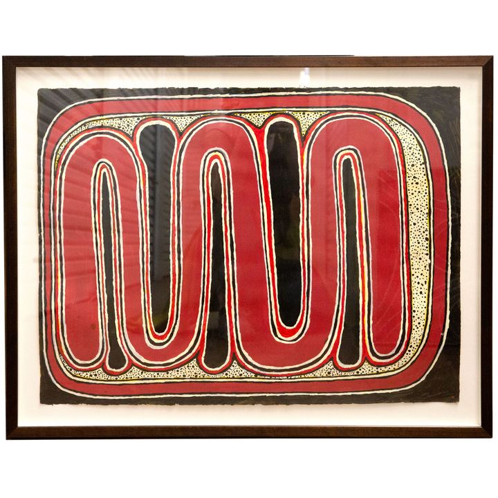 Butcher Cherel Janangoo (c.1920-2009), 'Shield and bodypaint',