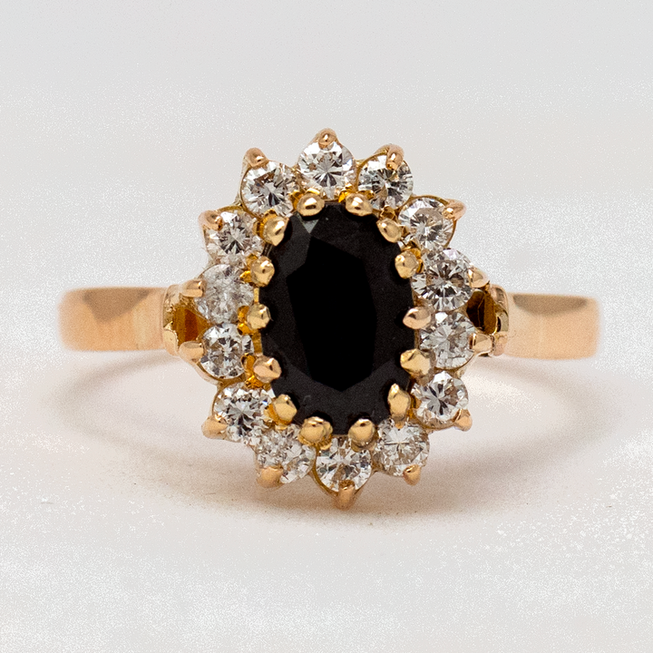 ANILLO ESTILO LADY DI CON ZAFIRO