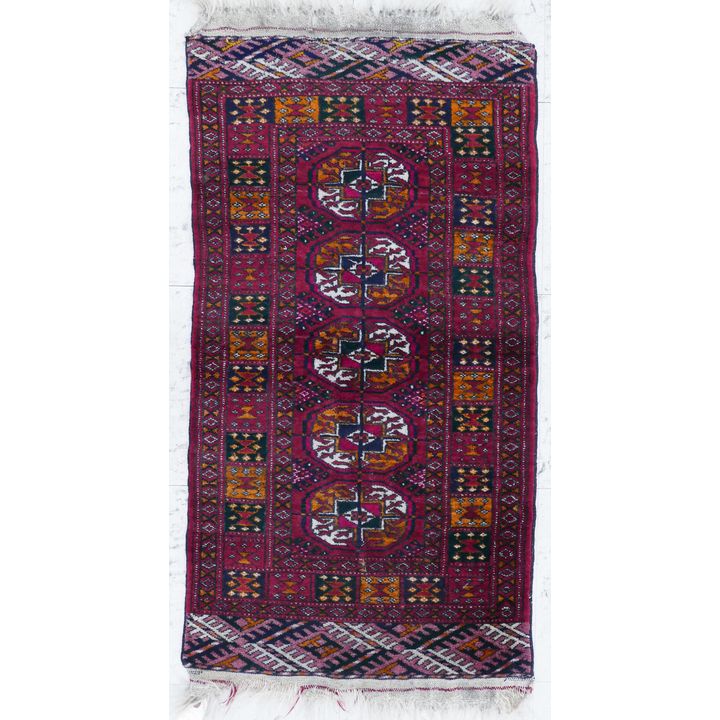 Bokhara Oriental Runner Mat- 3'4'' x 1'10''
