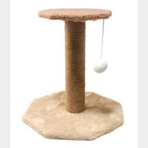 Wiggle Cat Scratching Post with Hanging Faux Pur Ball on Rope -43cm- Beige -51727/1142 B3 (S2)