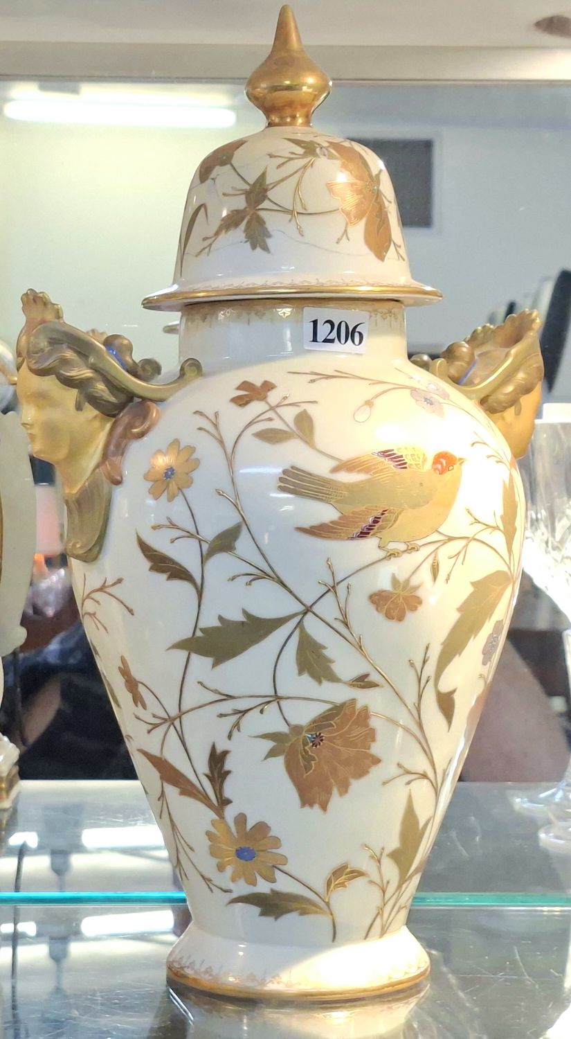 1206 · ANTIQUE AUSTRIAN MANTLE VASE