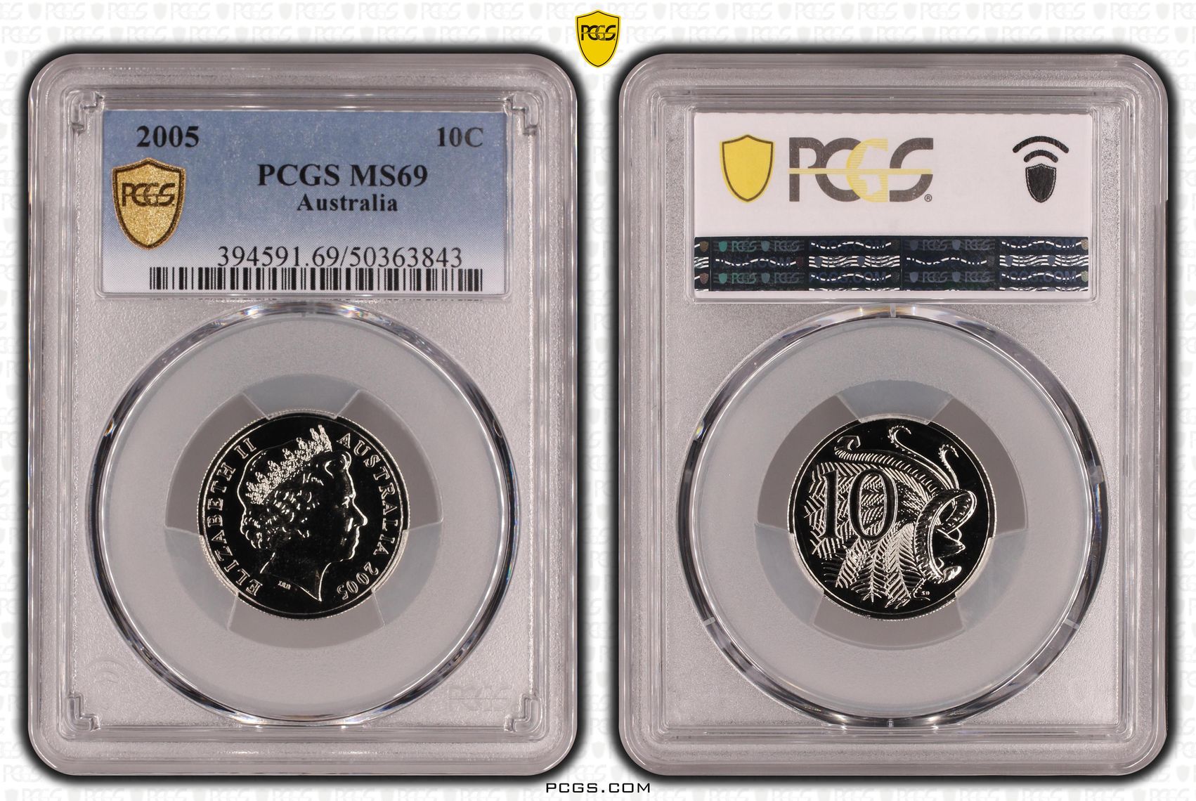 Ten Cent, 2005, PCGS MS69