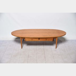 Atomic Age Mid Century Modern MCM Oval Coffee Table