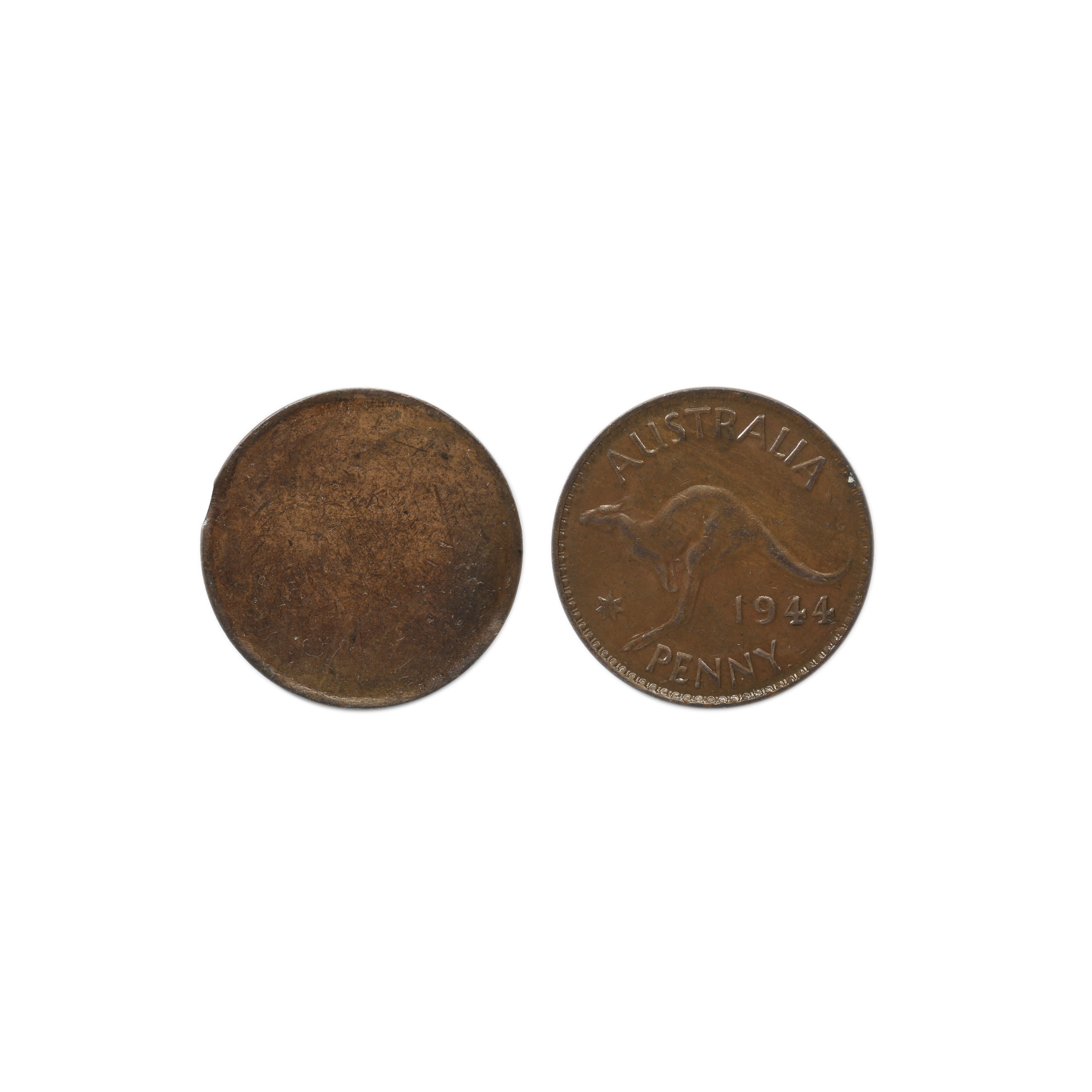852. · Pair, George IV, Penny, 1944, EF