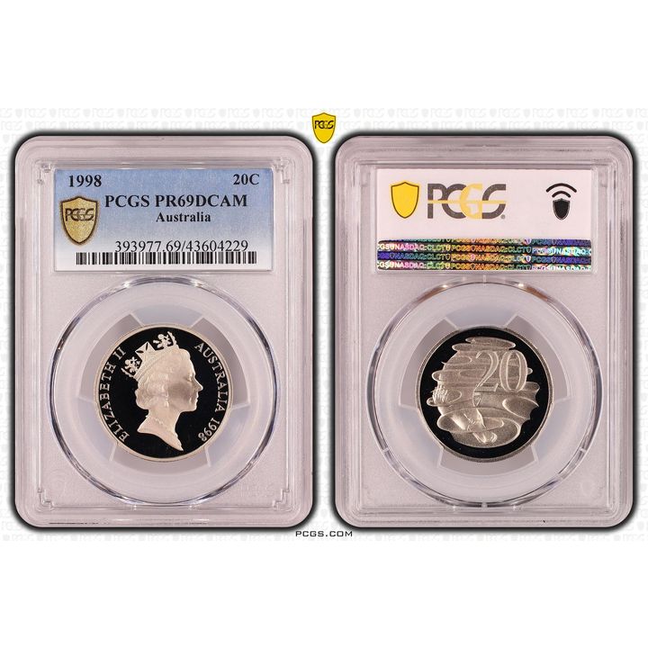 Twenty Cent, 1998, PCGS PR69DCAM
