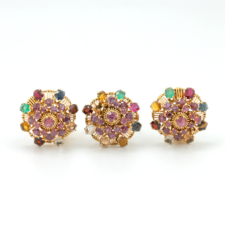 Aderezo de rubies y semipreciosas