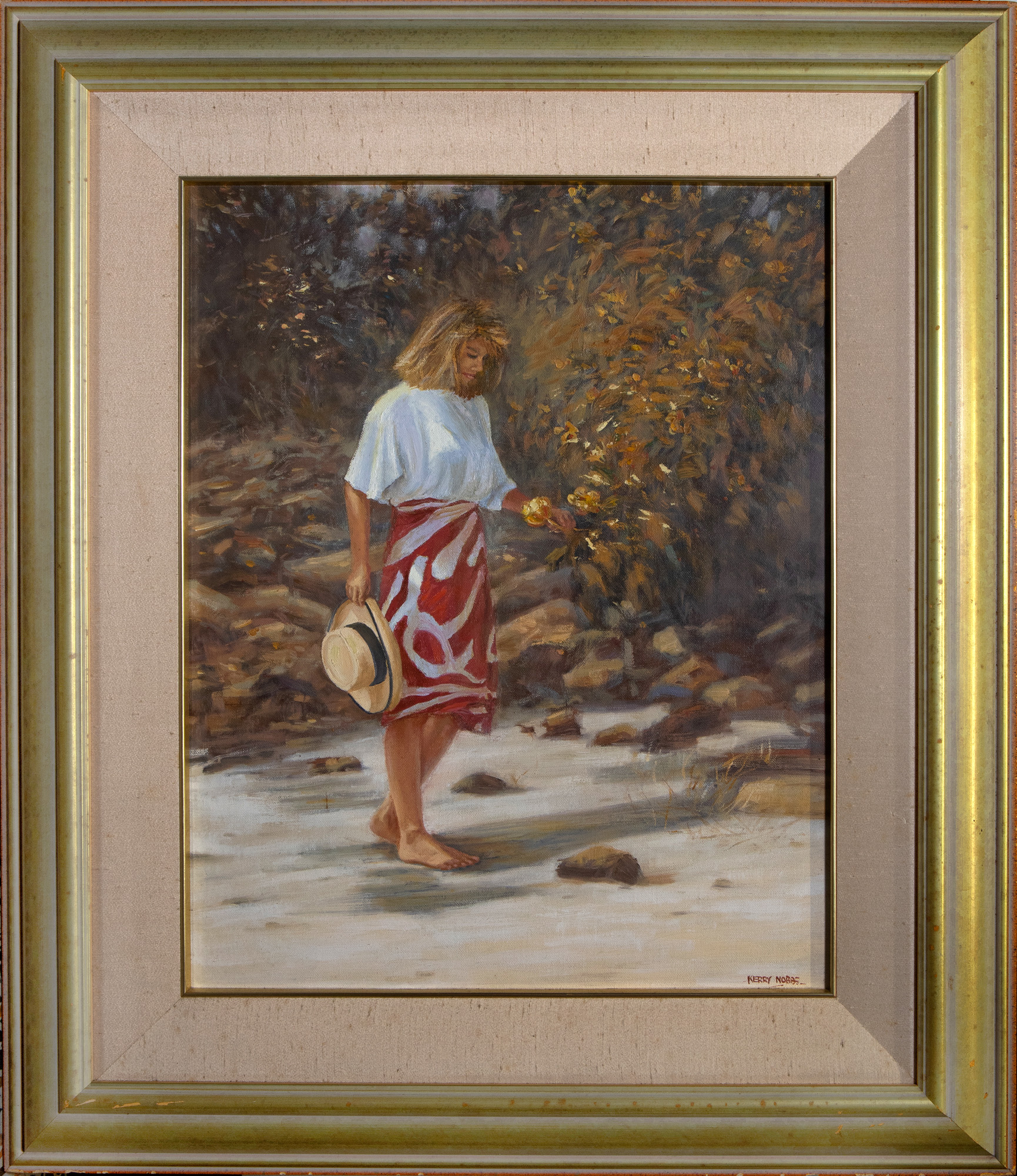Kerry Nobbs (1952-), 'Girl and a Flower', 1992,