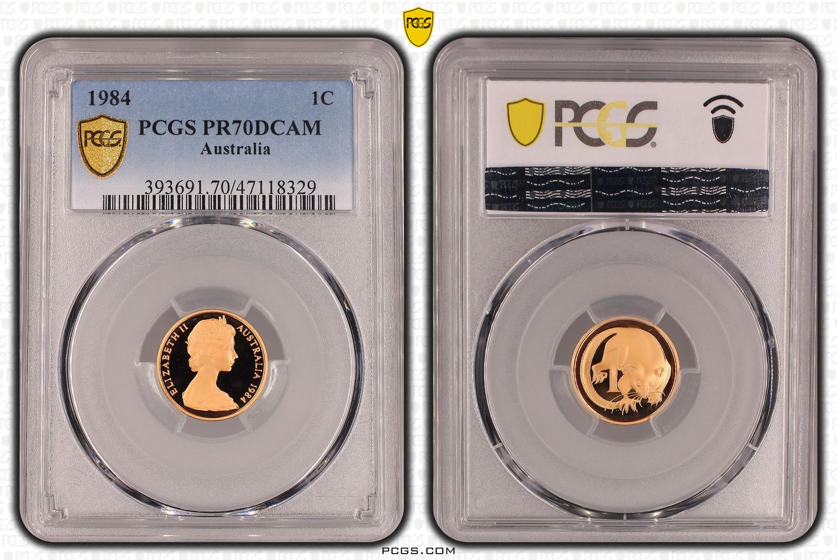 One Cent, 1984, Pcgs Pr70dcam