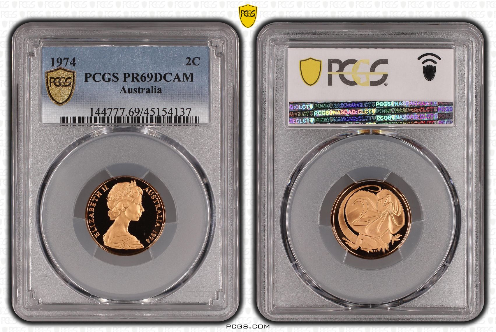 1974 Australia Two Cent, 2c PCGS - PR69DCAM -137