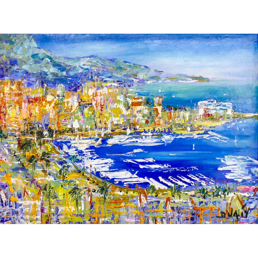 Duaiv ''Principaute De Monaco'' Oil on Canvas