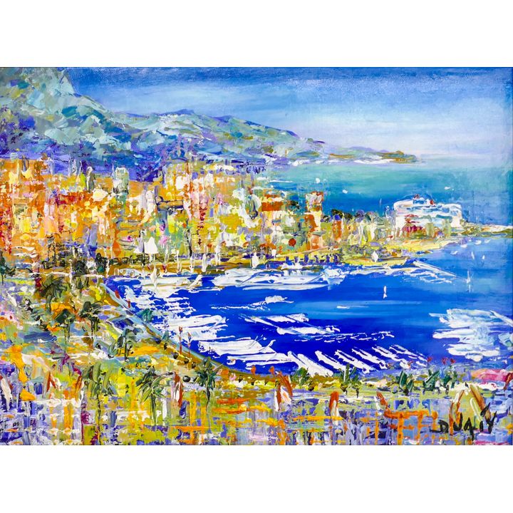 Duaiv ''Principaute De Monaco'' Oil on Canvas