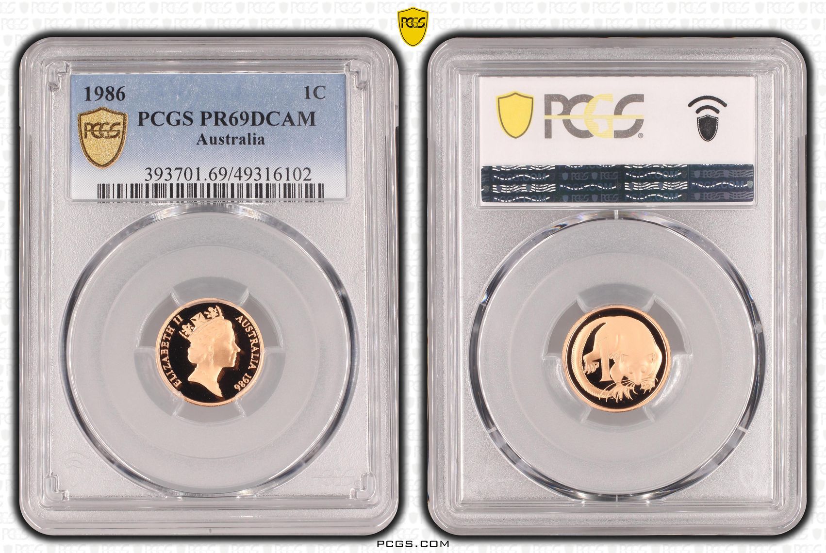 Elizabeth II, , One Cent, 1986, PCGS PR69DCAM
