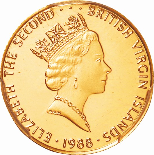 ５０ドル金貨　英領バージン諸島／古代文明シリーズ 英領バージン-British Virgin Islands. PCGS PR68DCAM. プルーフ
