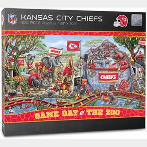 500 PIECES YOUTHEFAN NFL KANSAS CITY CHIEFS GAME DAY AT THE ZOO 500PC PUZZLE