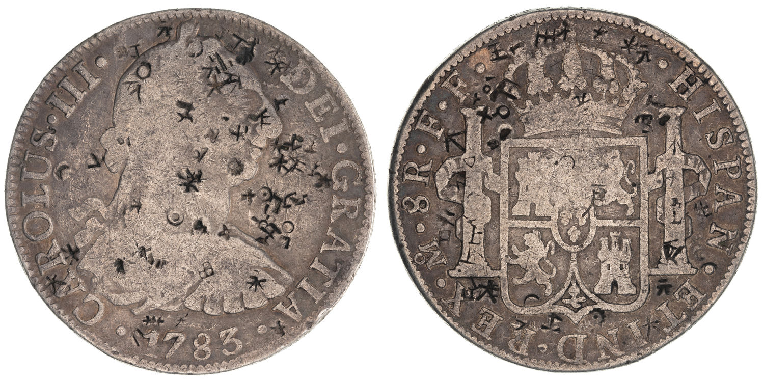 Spain & Colonies, Charles III, Colonial Mexico - Spanish Dollar , Eight Reales, 1783, VG