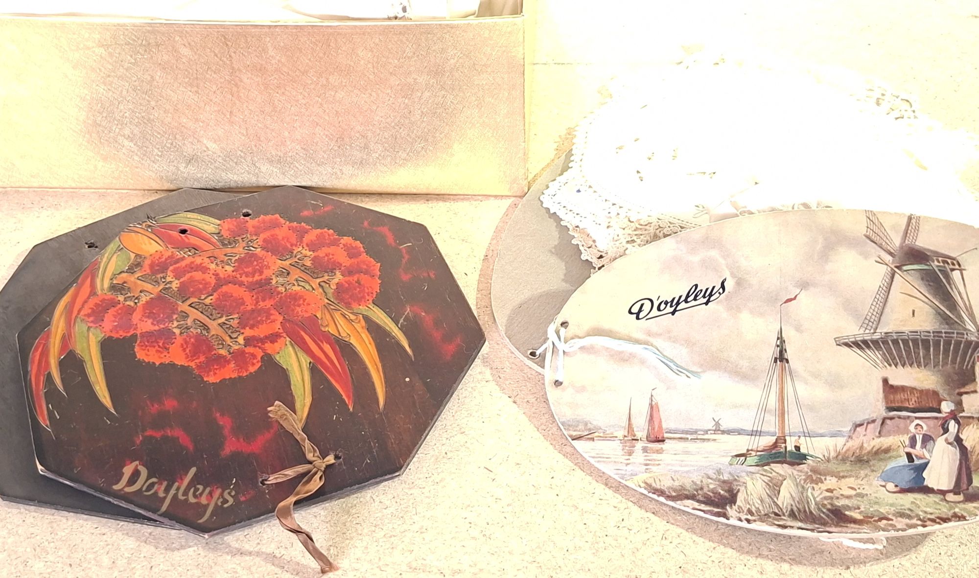 Doily Presses, Doillies And Silk Dress