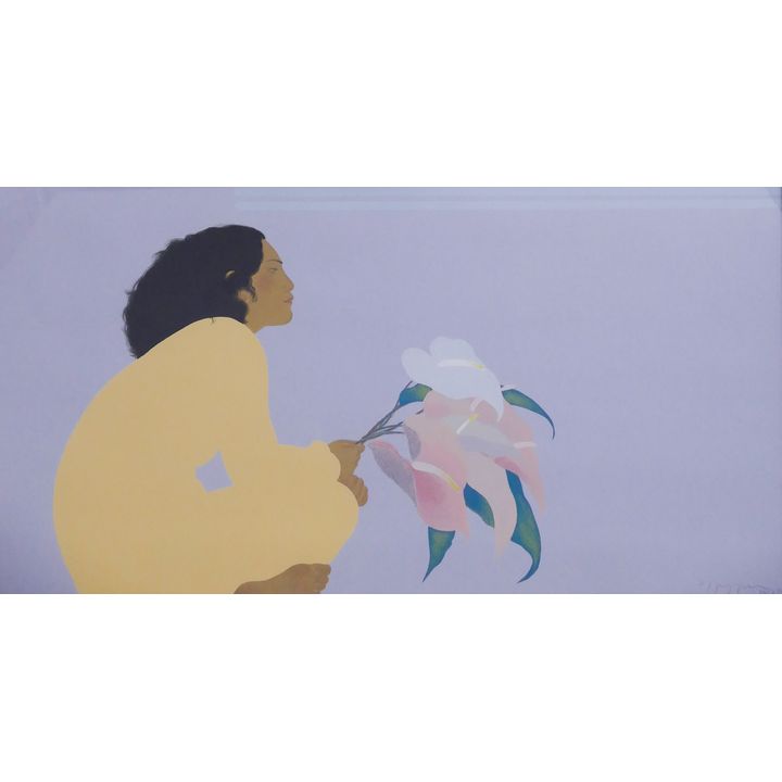 Pegge Hopper (b.1936, Hawaii) 'Hawaiian Frieze B' Serigraph. Edition 64/275.