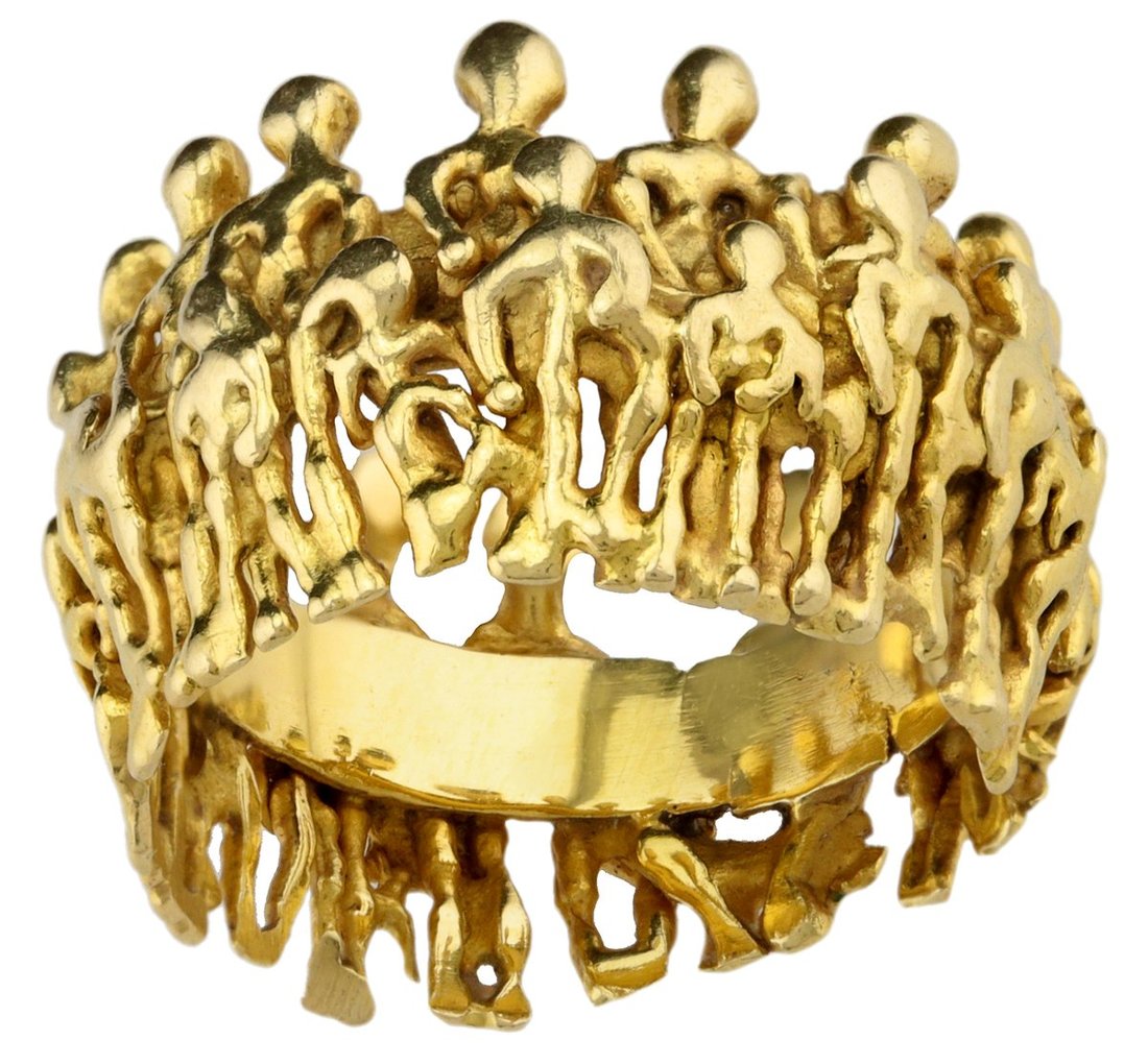 A Gold Caryatid Ring by Stuart Devlin, Circa 1972 This iconic design ...