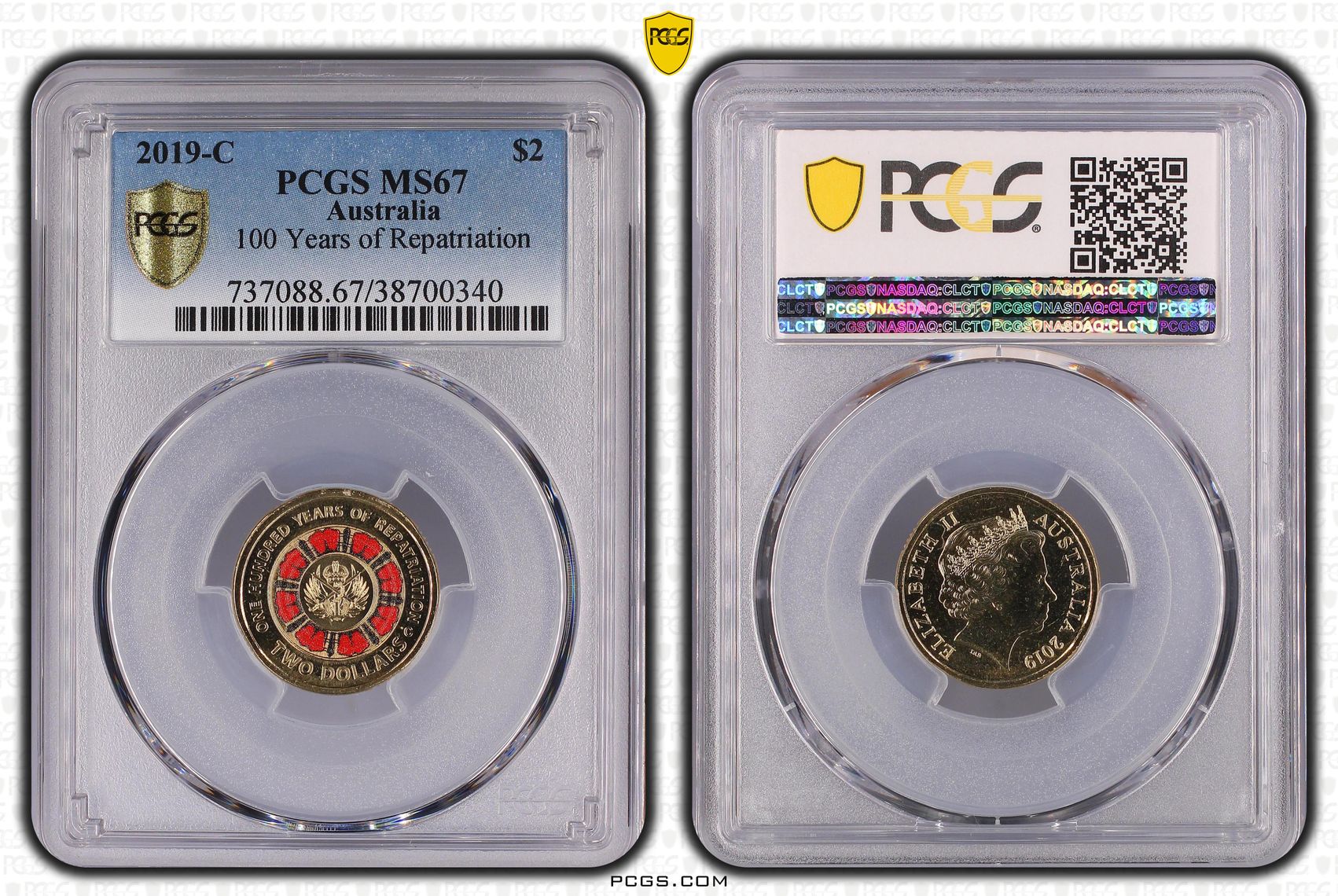Elizabeth II, 100 Years of Repatriation, Two Dollar, 2019-C, PCGS MS 67