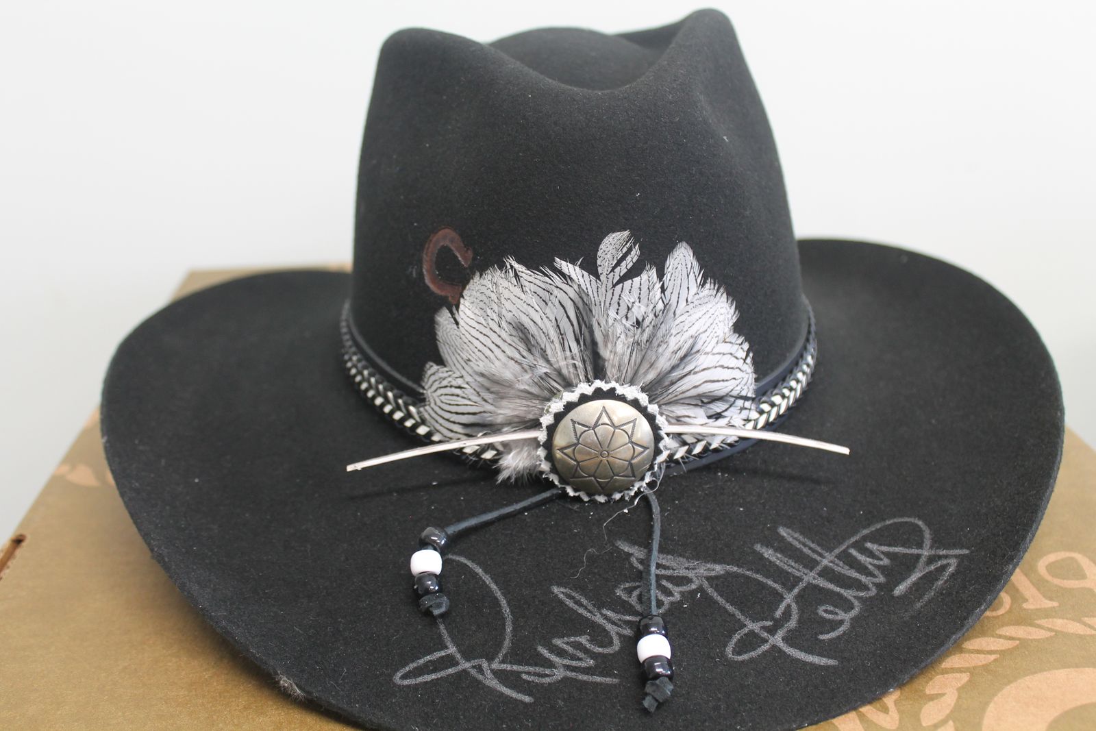 Charlie 人工的な 1 Horse ビンテージハットBlack 黒stetson
