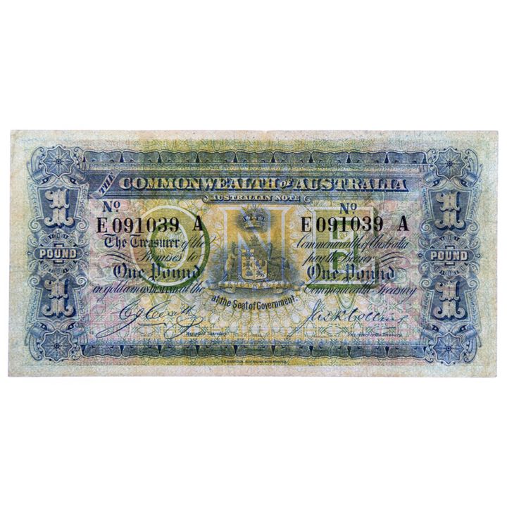 Cerutty/Collins, One Pound, 1918, VF