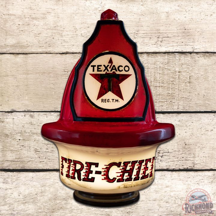 Scarce Texaco Fire Chief Hat OPC Gas Pump Globe