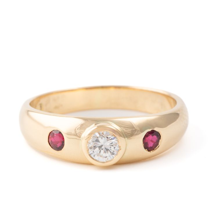 Ruby & Diamond Ring 18ct Gold