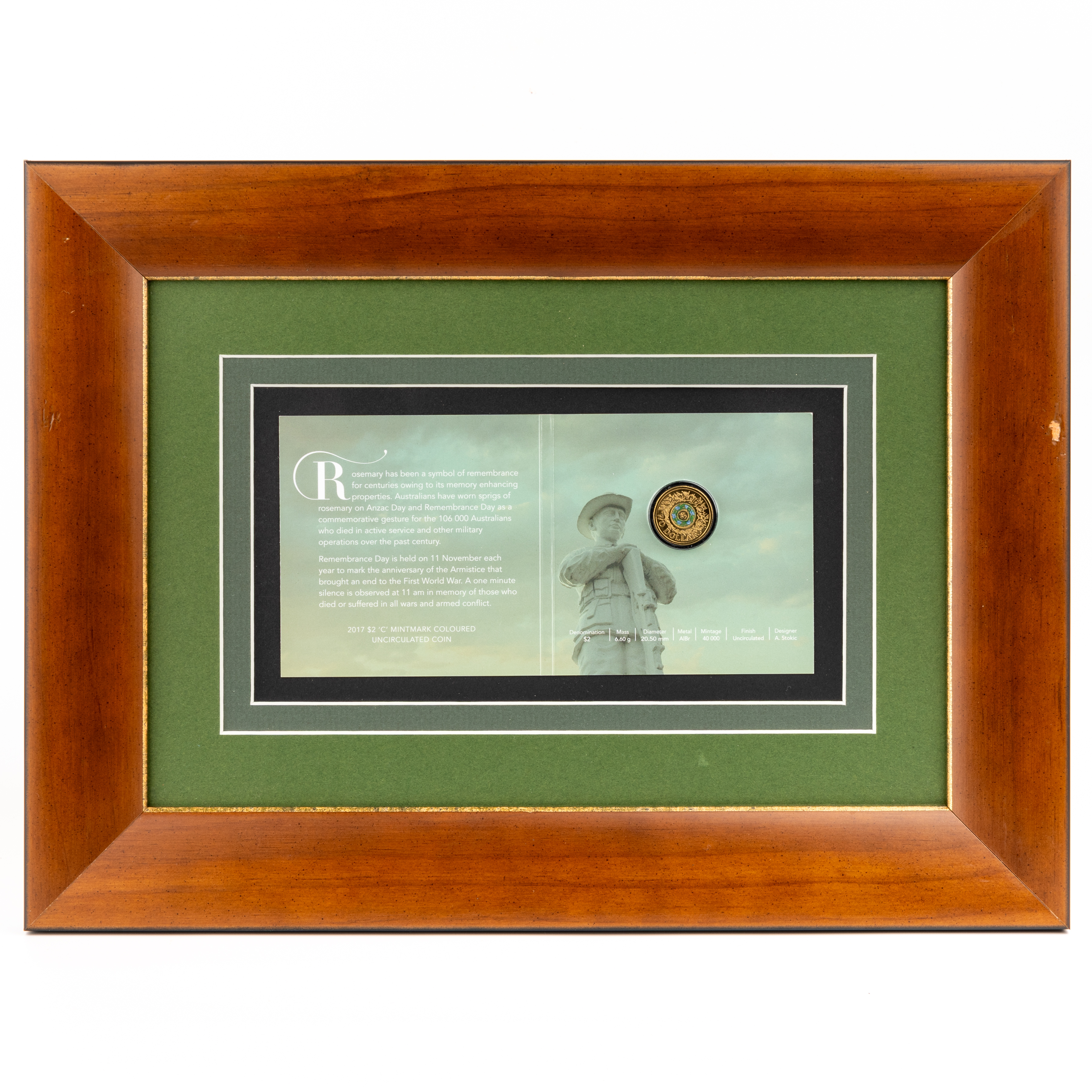 Elizabeth II, Framed Rosemary 30th Anniversary, Two Dollar, 2017-C, UNC