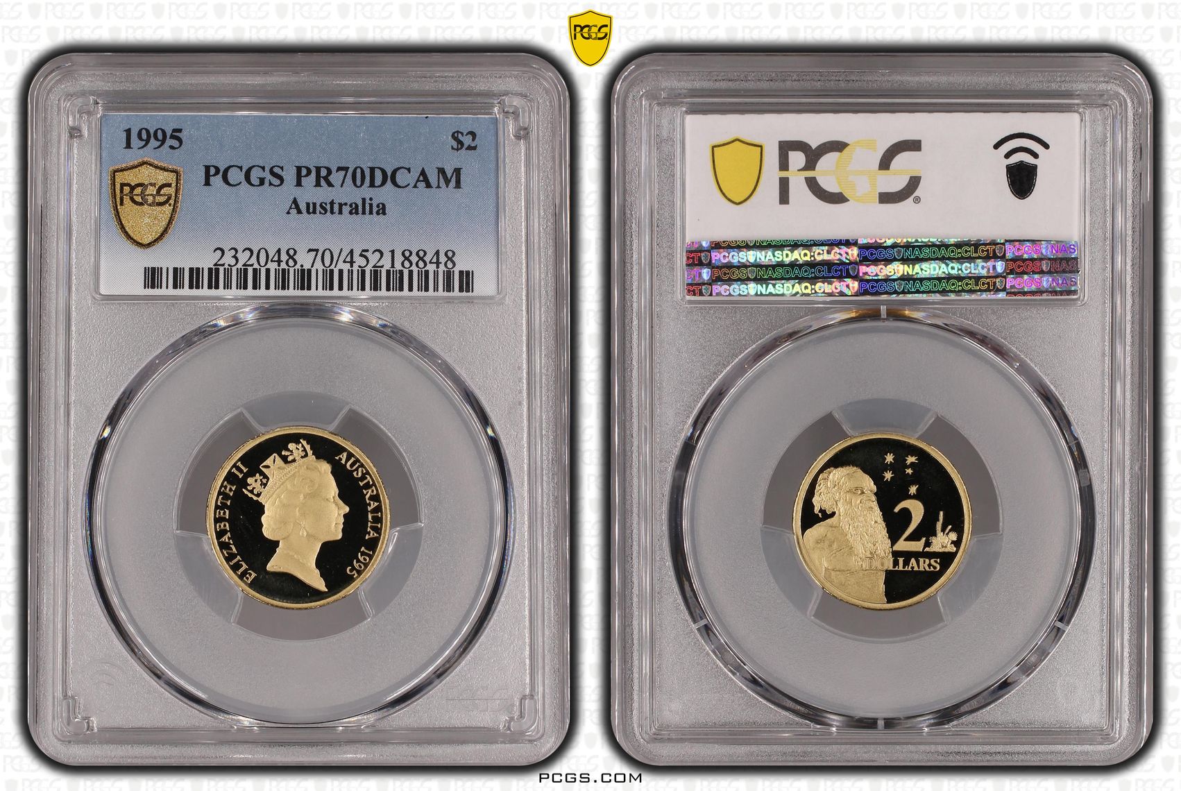 1995 Australia Two Dollar, $2 PCGS - PR70DCAM POP 15/0 -848