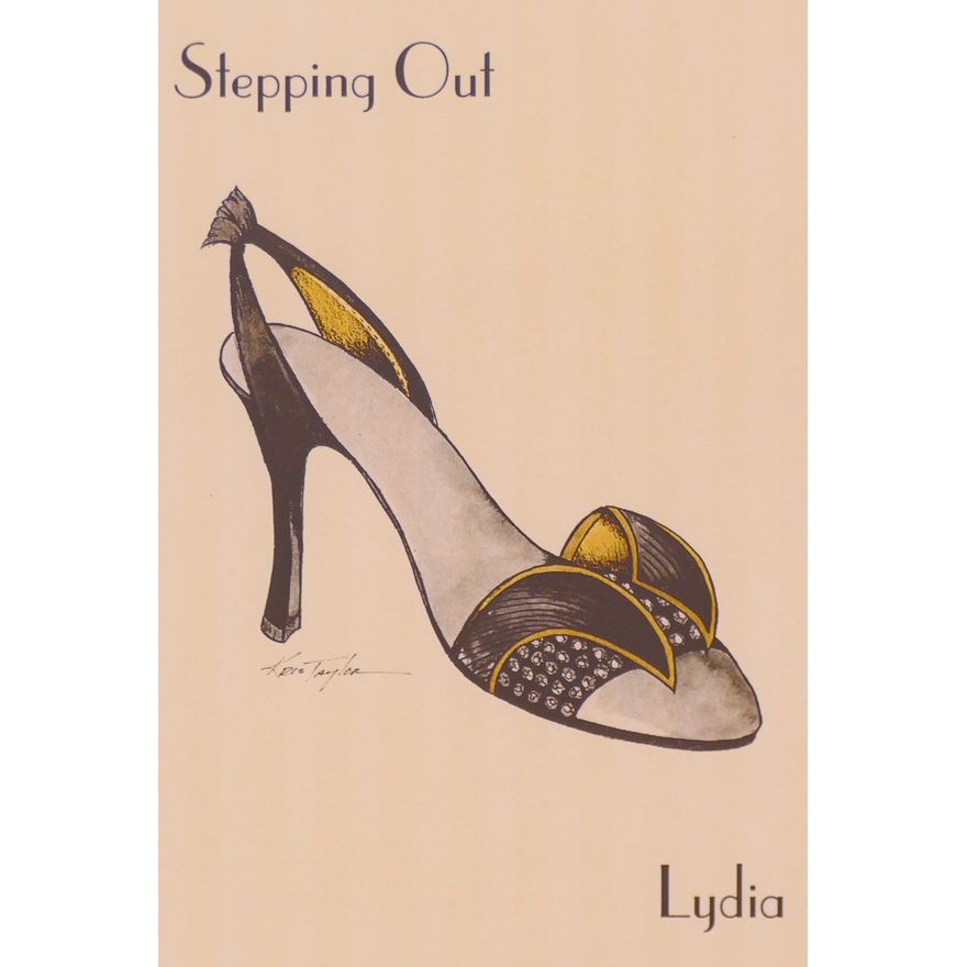 'Stepping Out' Women's Shoe Framed Art Print- 19x15''