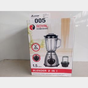 ROYAL HOMEWARE 1.5L BLENDER 2 IN 1 STAINLESS STEEL HOUSING WITH GLASS JUG - YX-912B