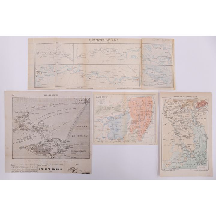 17pc 20th Century Small Detail Maps of China