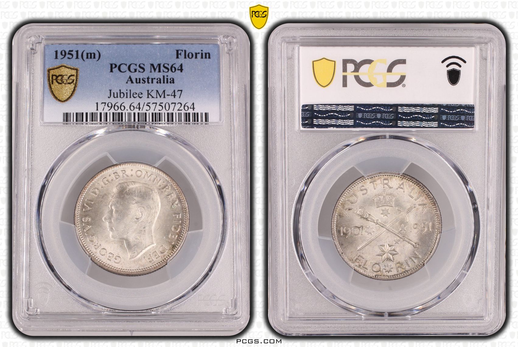 74 · Jubilee, Florin, 1951(m), PCGS MS64