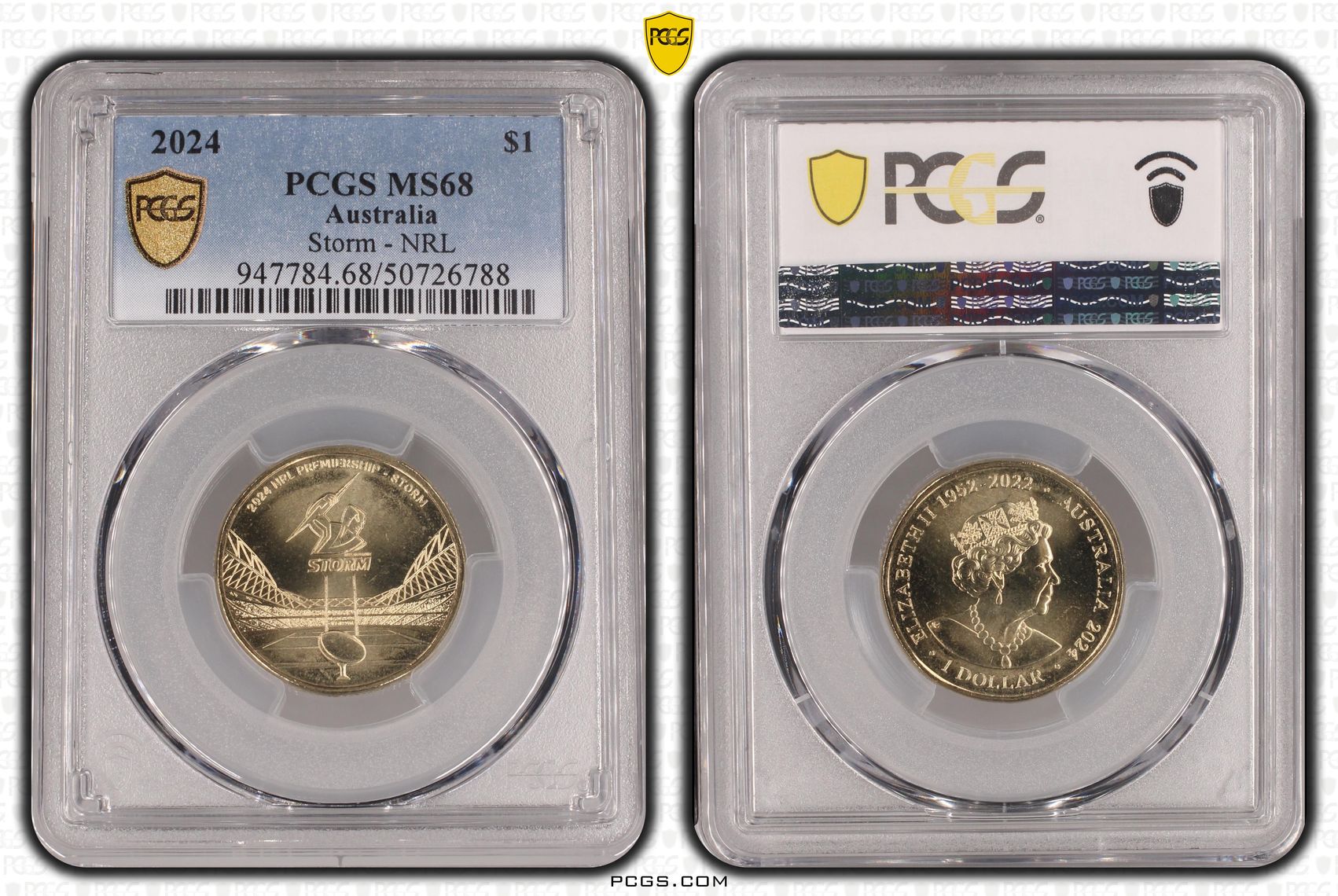 Storm - NRL POP 3/0, One Dollar, 2024, PCGS MS68