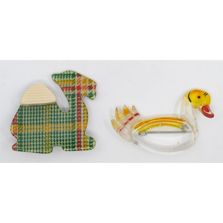 Box Vintage Lucite Animal Pins