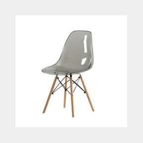 Modern Grey Transparent Dining Wooden Leg Chair 51484/8211 | PK B1 (S6)