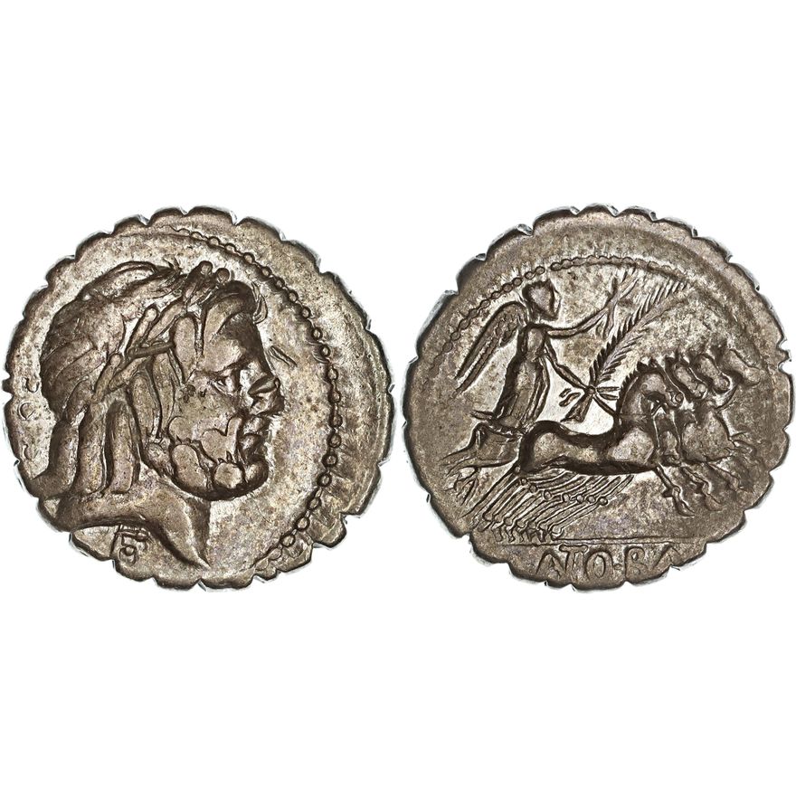 Roman Republic, Q. Antonius Balbus, Silver Denarius, 83-82 BC,  VF