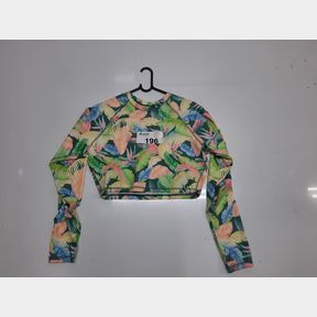 BILLABONG WOMENS RIDES TIDES TROP CROP - MARINE GREEN - XL