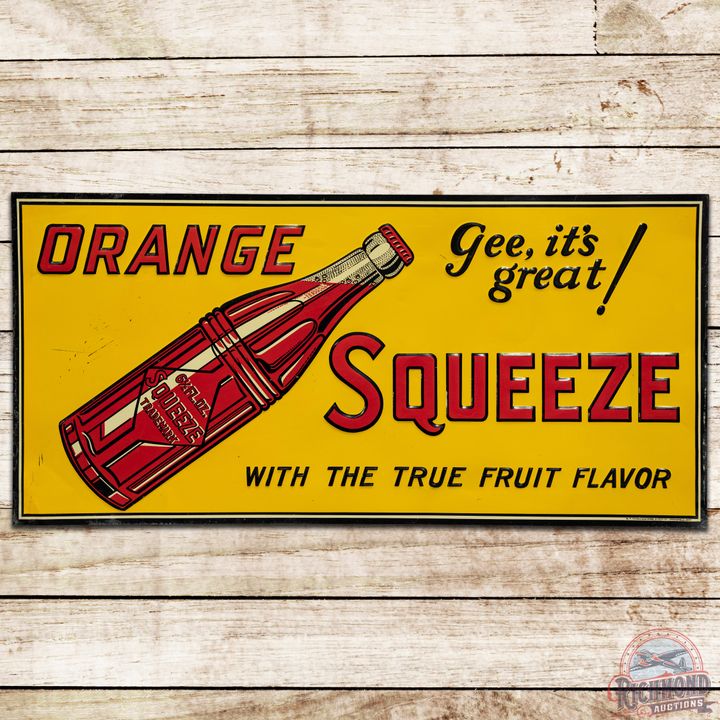 Orange Squeeze "Gee, It's Great!" SST Sign - 8.5